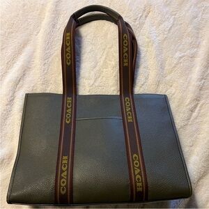 Coach SMITH Green Leather Tote Bag